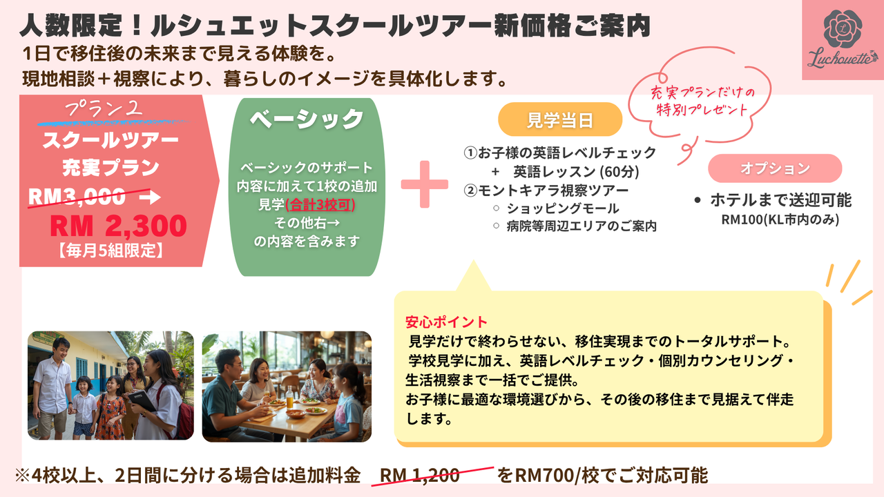 スクールツアー　充実プラン