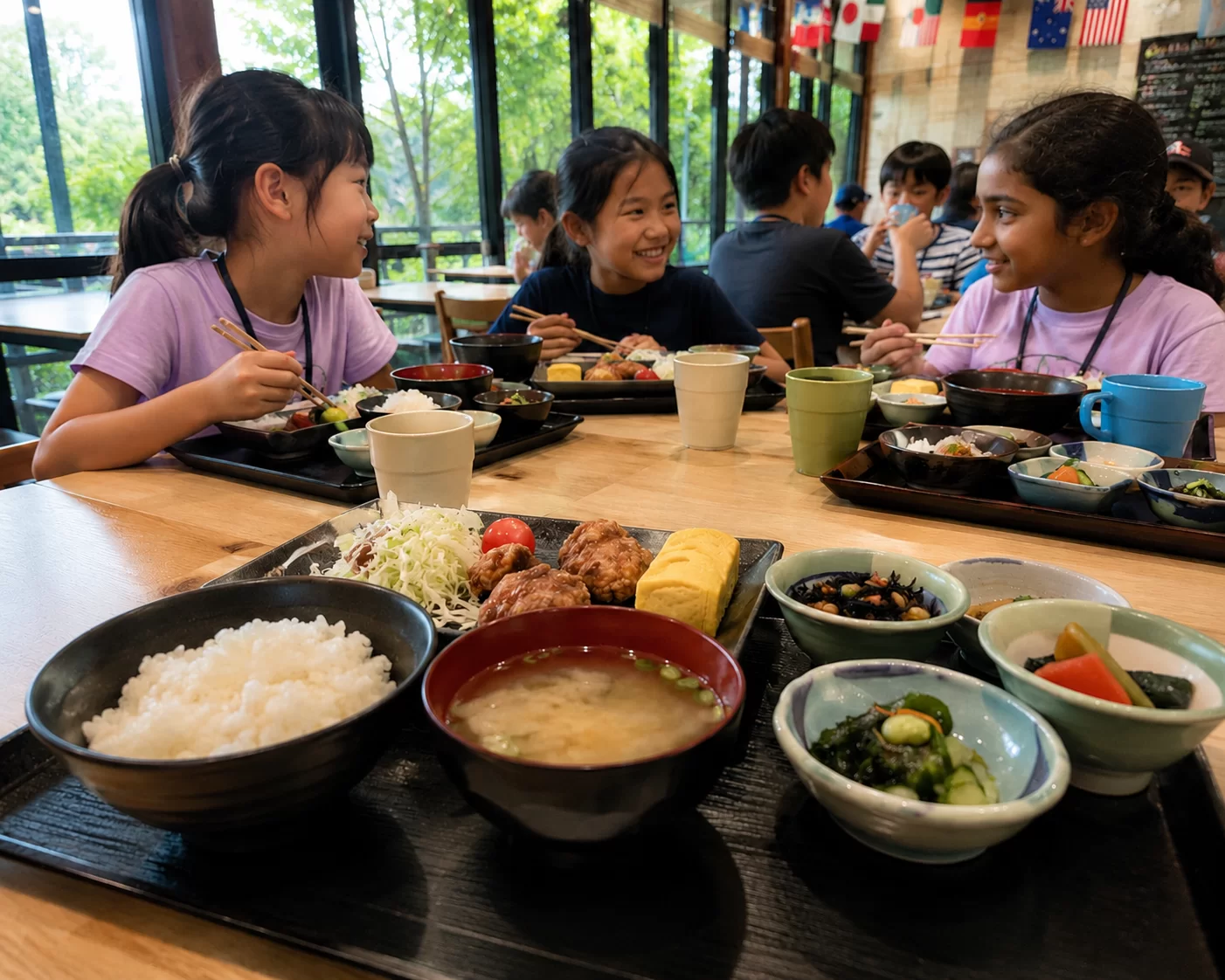 日本食ランチの様子
